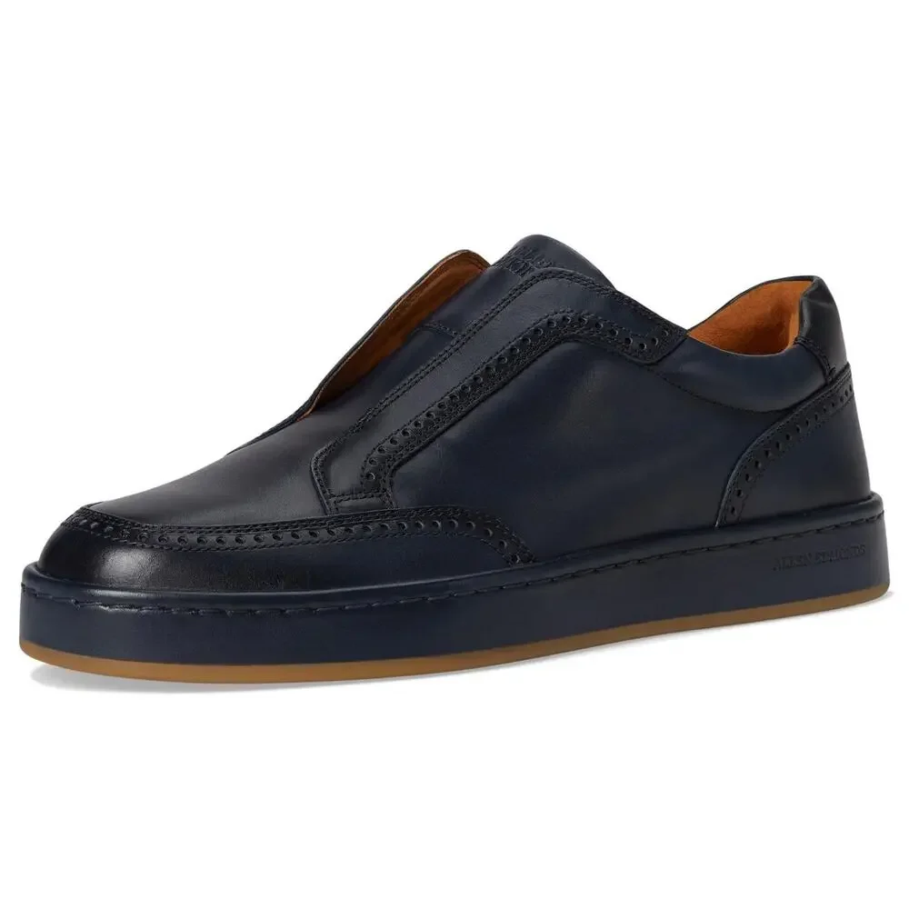 ALLEN EDMONDS MEN'S BECKETT SLIP-ON SHOES NAVY LEATHER 11 MEDIUM